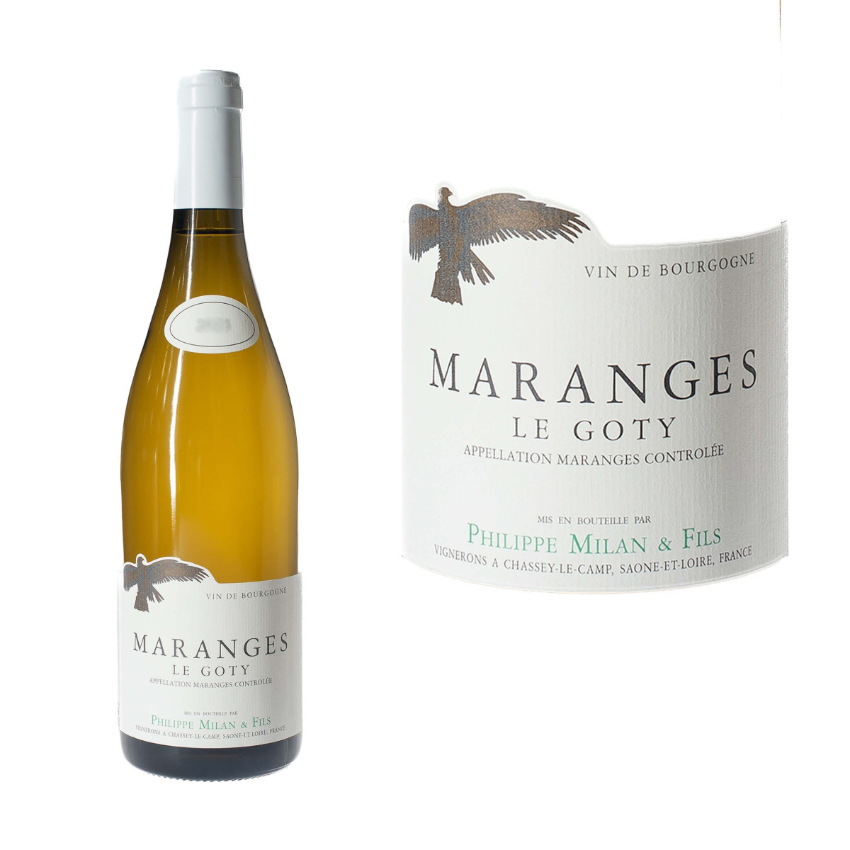 Maranges "Le Goty" blanc 2023 - Domaine Milan