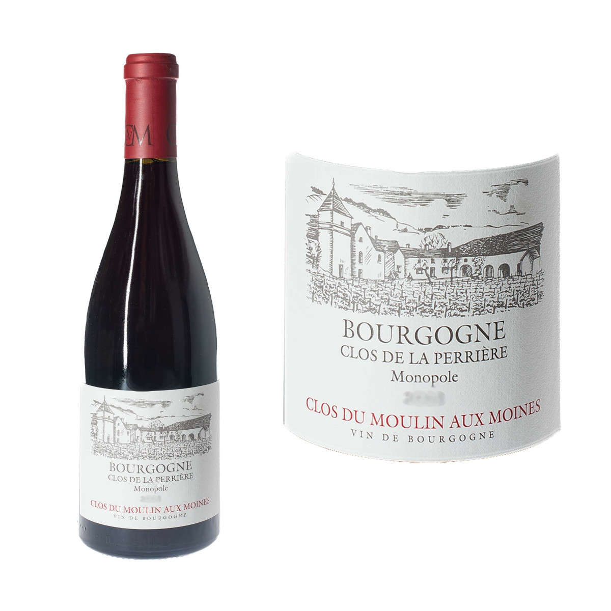 Bourgogne rouge "Clos de la Perrière" 2022 Monopole BIO - Domaine Clos du Moulin aux Moines chez la cave du Chaignot à Dijon