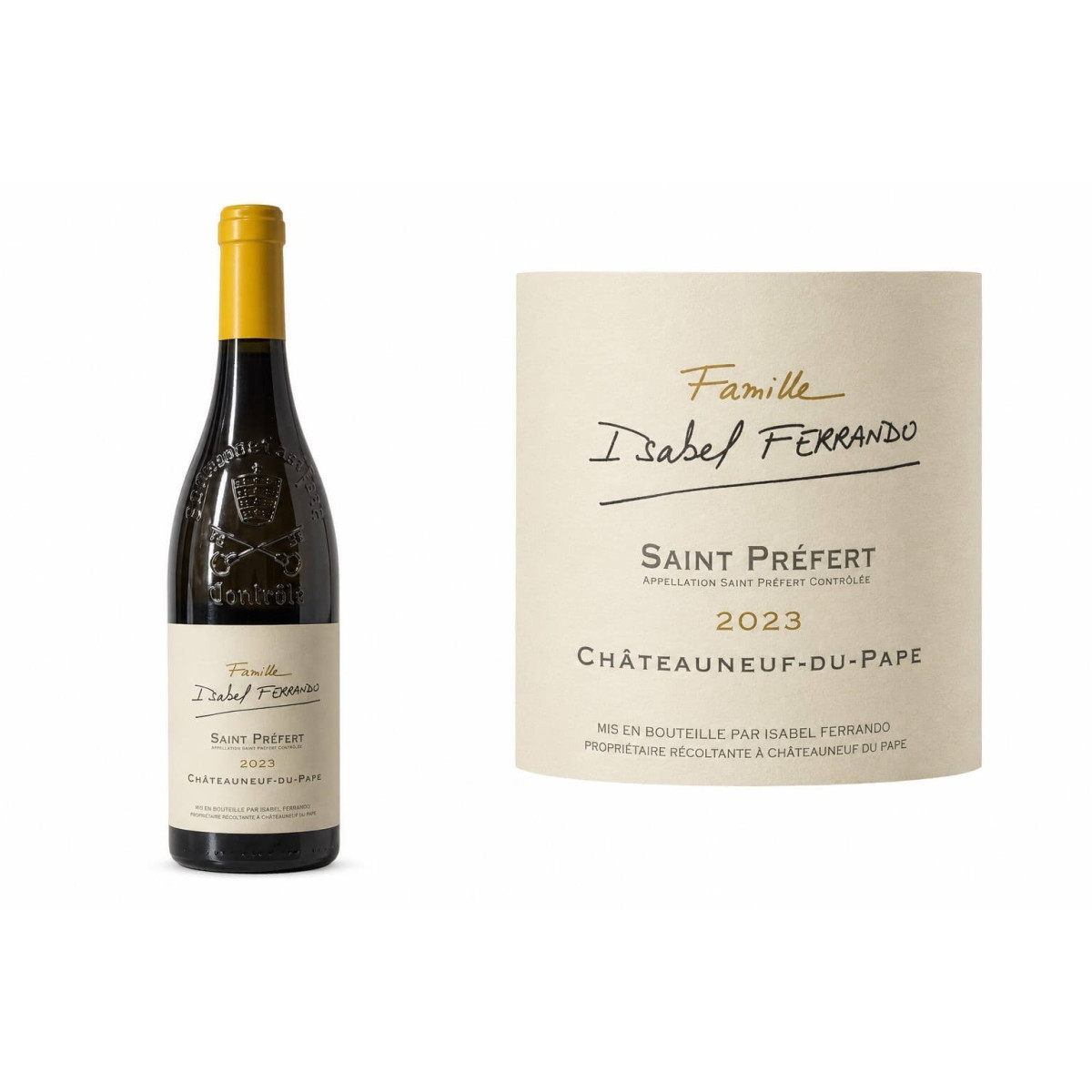 Saint Préfert Blanc 2023 – Châteauneuf-du-Pape Blanc – Isabel Ferrando chez la cave du Chaignot à Dijon