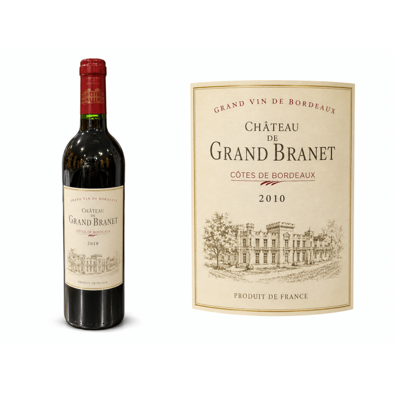 Château de Grand Branet rouge 2010 Vosne Romanée rouge 2023 chez la cave du Chaignot à Dijon