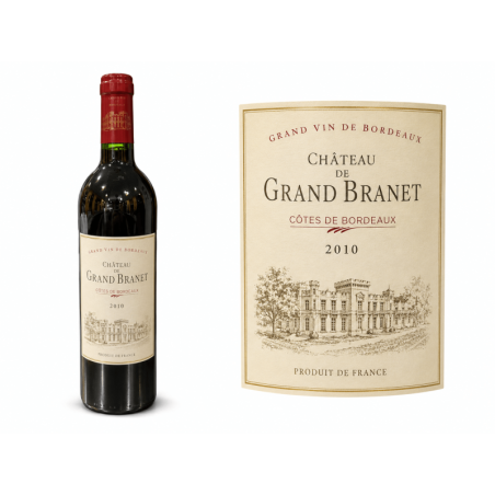 Château de Grand Branet rouge 2010 Vosne Romanée rouge 2023 chez la cave du Chaignot à Dijon