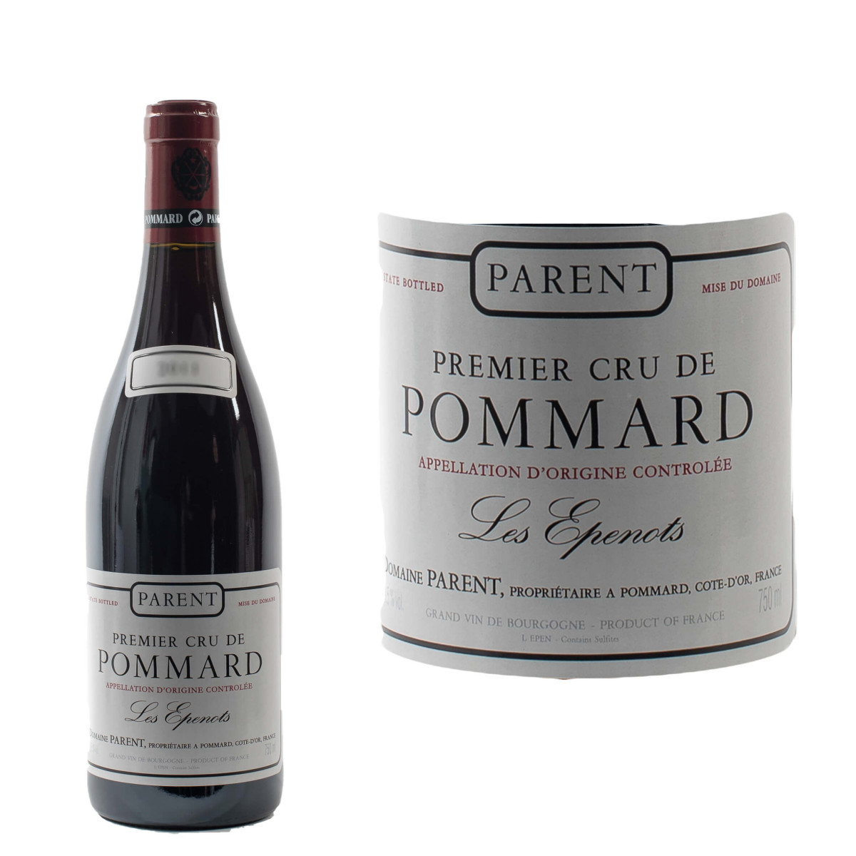 Pommard 1er Cru "Les Epenots" rouge  2018 Domaine Parent chez la cave du Chaignot à Dijon