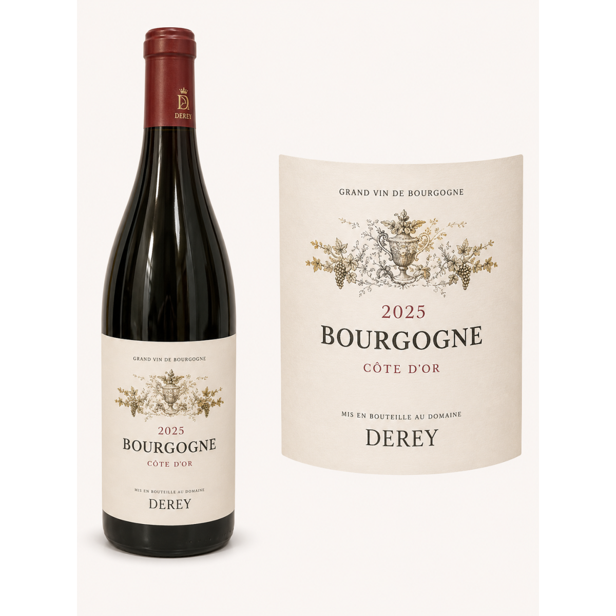 Bourgogne rouge "Côte d'or" 2025 - Domaine Derey chez la cave du Chaignot à Dijon